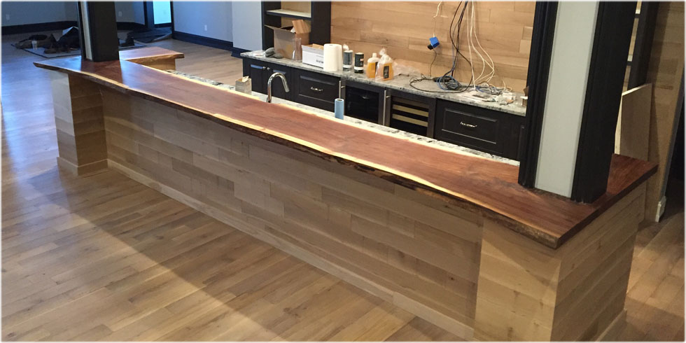 Live edge bar top